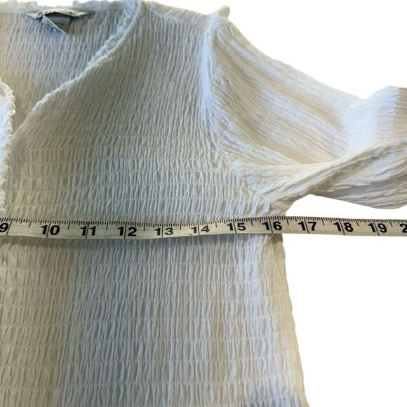 Vintage Y2K Lightweight White Crinkle Cardigan, Small - Picture 8 of 8